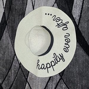 HAPPILY EVER AFTER...EMBROIDERY STRAW SUN 👒 HAT